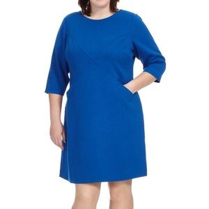 NWT Eliza J Cobalt Blue Crepe Sheath Dress Size 10